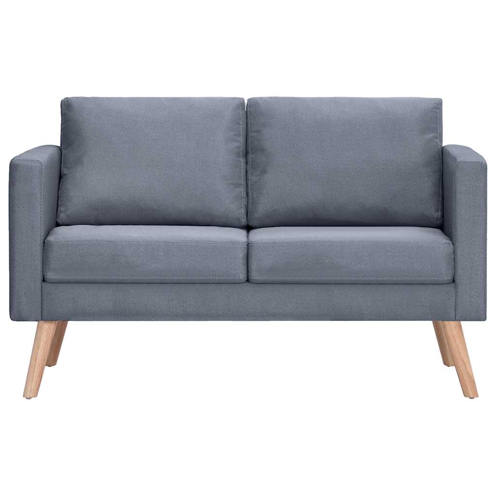 Ensemble de canapés à 2 places et à 3 places Tissu Gris foncé - XIOS