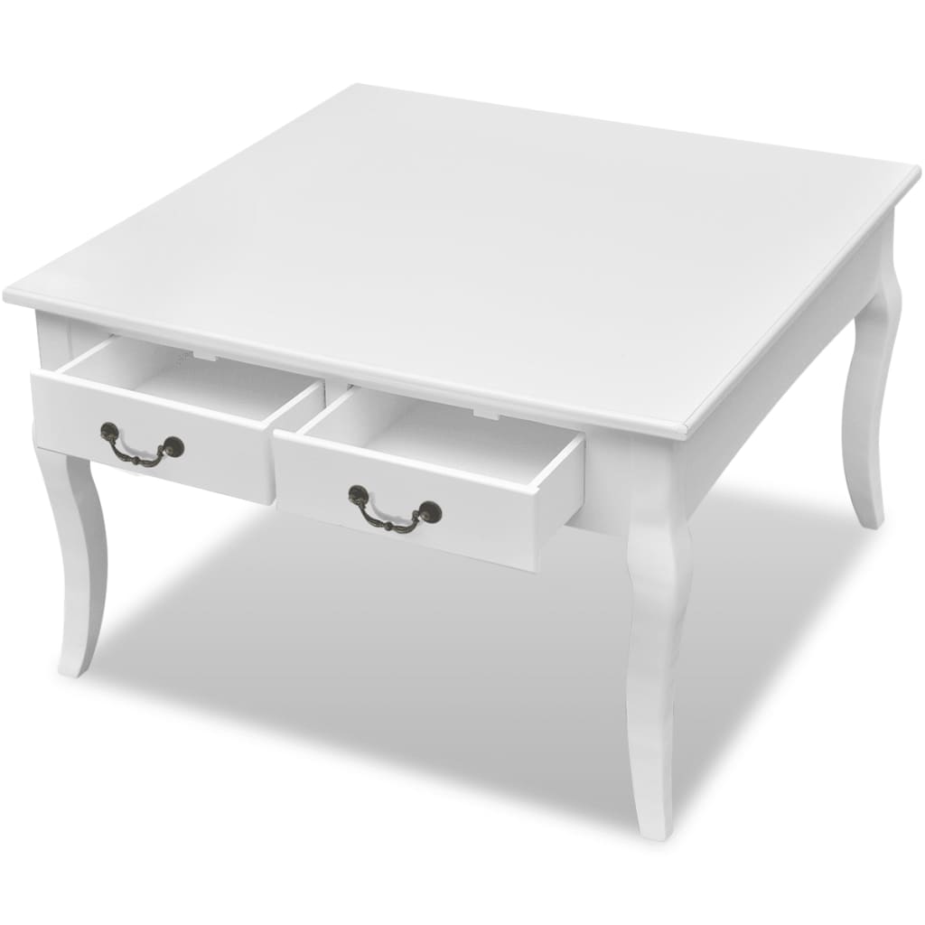 Table basse avec 4 tiroirs Blanc - XIOS