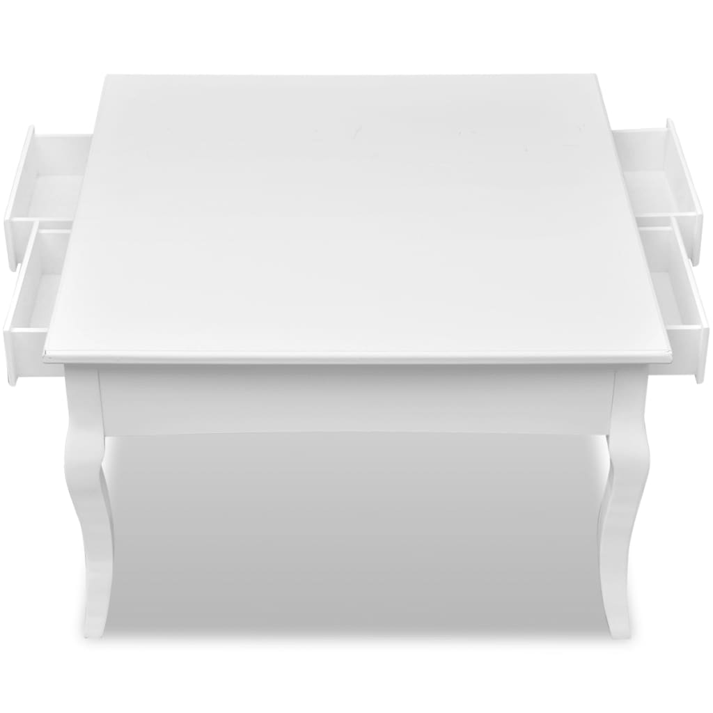 Table basse avec 4 tiroirs Blanc - XIOS