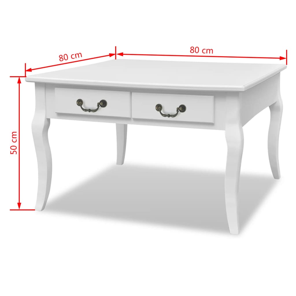 Table basse avec 4 tiroirs Blanc - XIOS