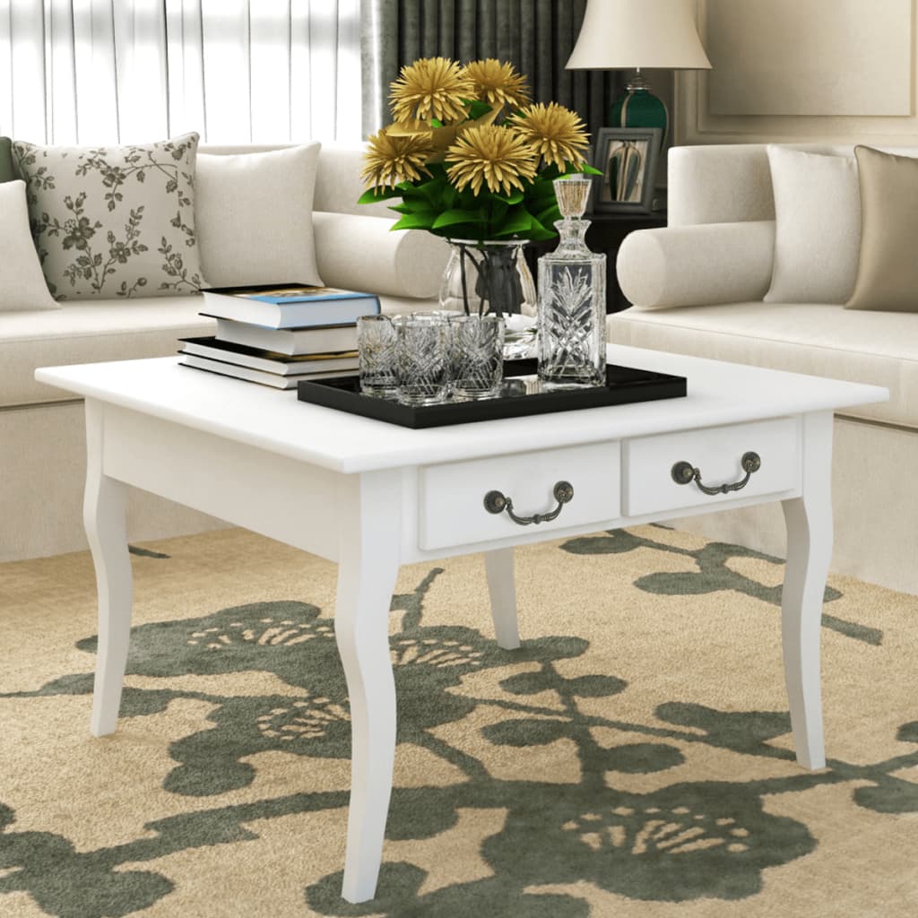 Table basse avec 4 tiroirs Blanc - XIOS