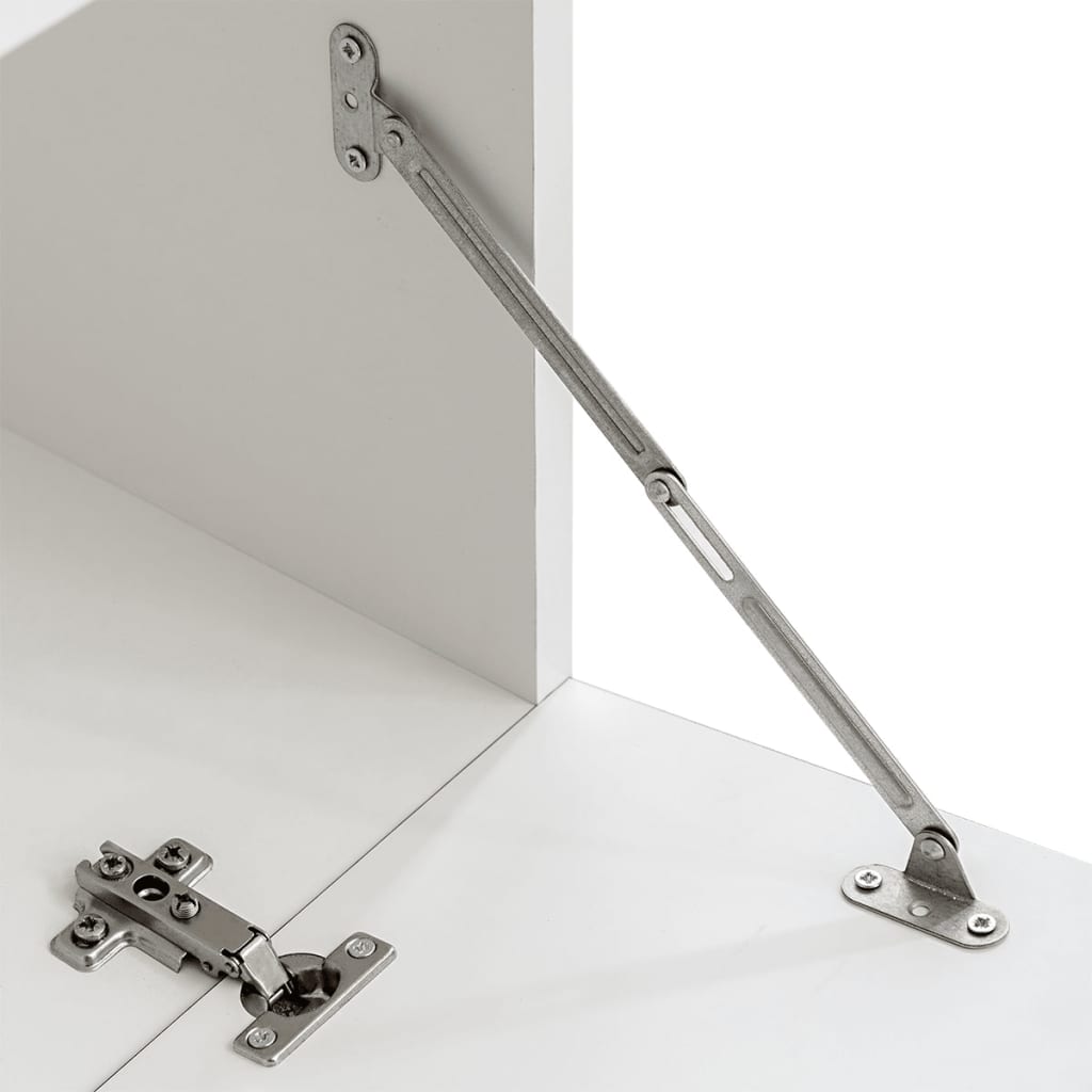 Meuble TV à vitrine murale avec lumière LED 4 pcs noir - XIOS