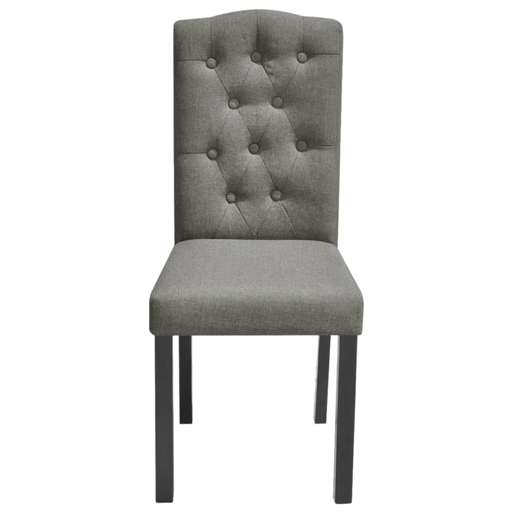 Chaises à manger lot de 6 gris tissu - XIOS