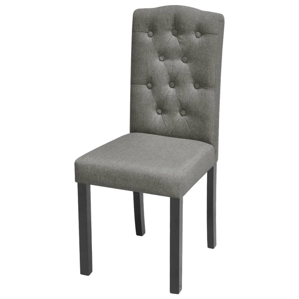 Chaises à manger lot de 6 gris tissu - XIOS