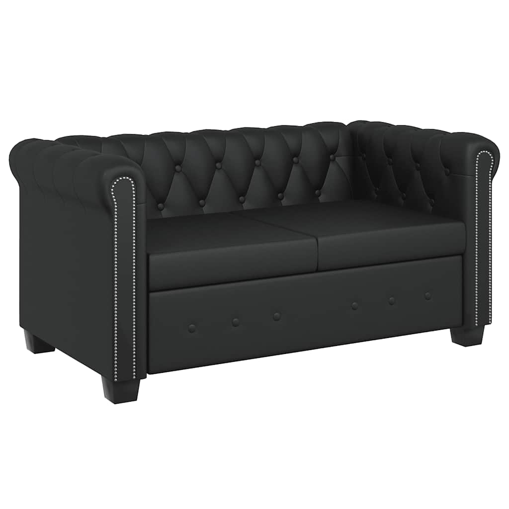 Canapé Chesterfield à 2 places et à 3 places noir - XIOS