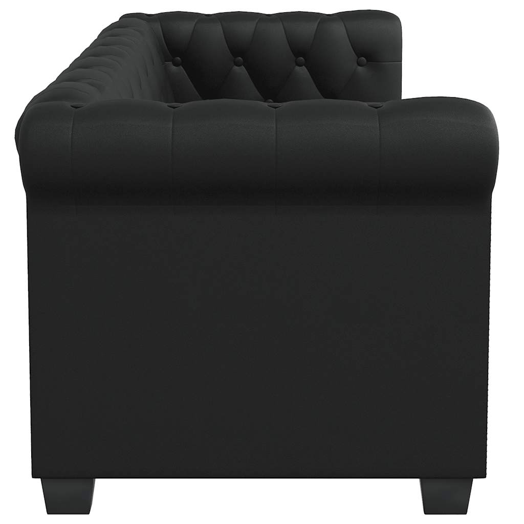 Canapé Chesterfield à 2 places et à 3 places noir - XIOS