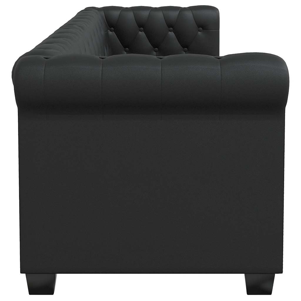 Canapé Chesterfield à 2 places et à 3 places noir - XIOS