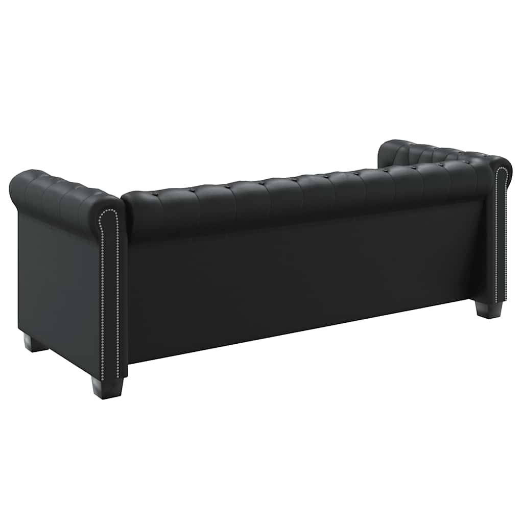 Canapé Chesterfield à 2 places et à 3 places noir - XIOS
