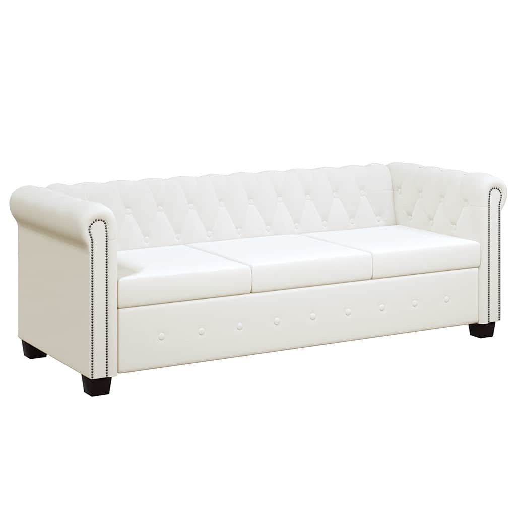 Canapé Chesterfield à 2 places et à 3 places blanc - XIOS