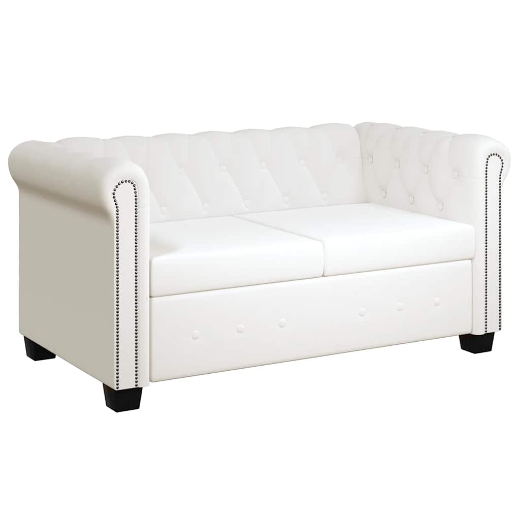 Canapé Chesterfield à 2 places et à 3 places blanc - XIOS