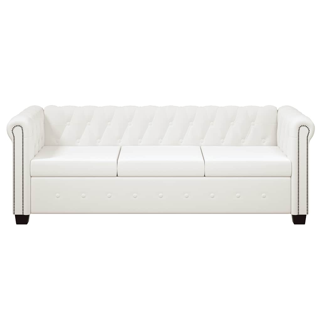 Canapé Chesterfield à 2 places et à 3 places blanc - XIOS