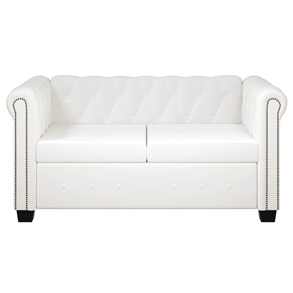 Canapé Chesterfield à 2 places et à 3 places blanc - XIOS