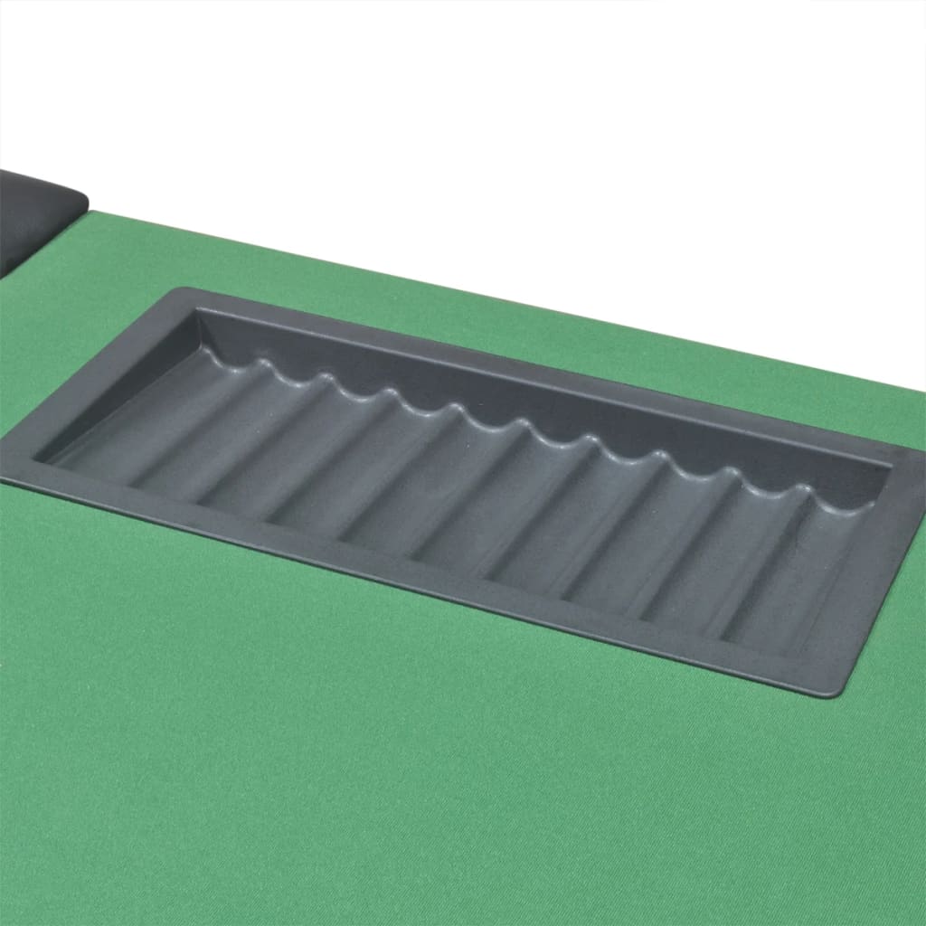 Table de poker pour 10 joueurs avec espace de croupier Vert - XIOS