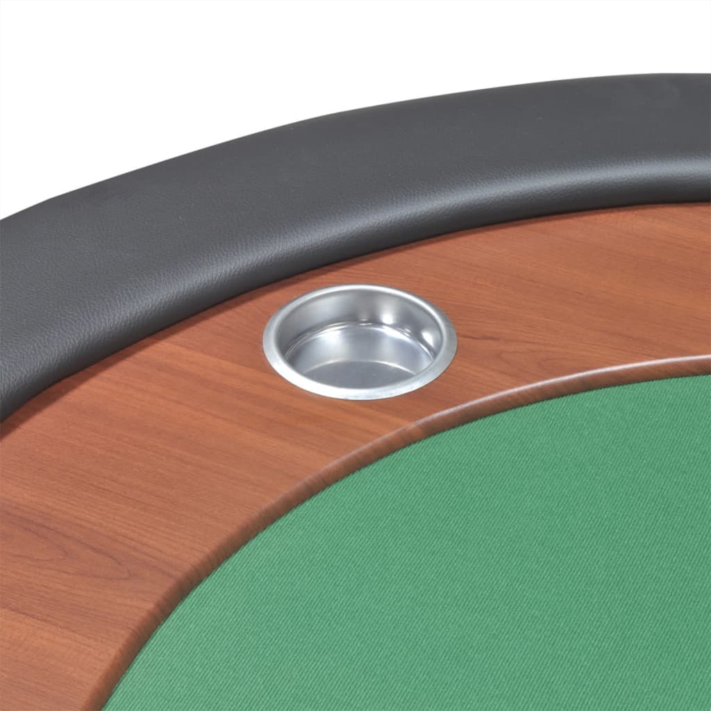 Table de poker pour 10 joueurs avec espace de croupier Vert - XIOS
