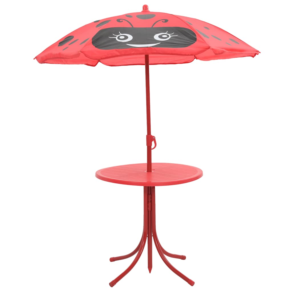 Jeu de bistro avec parasol pour enfants 3 pcs Rouge - XIOS