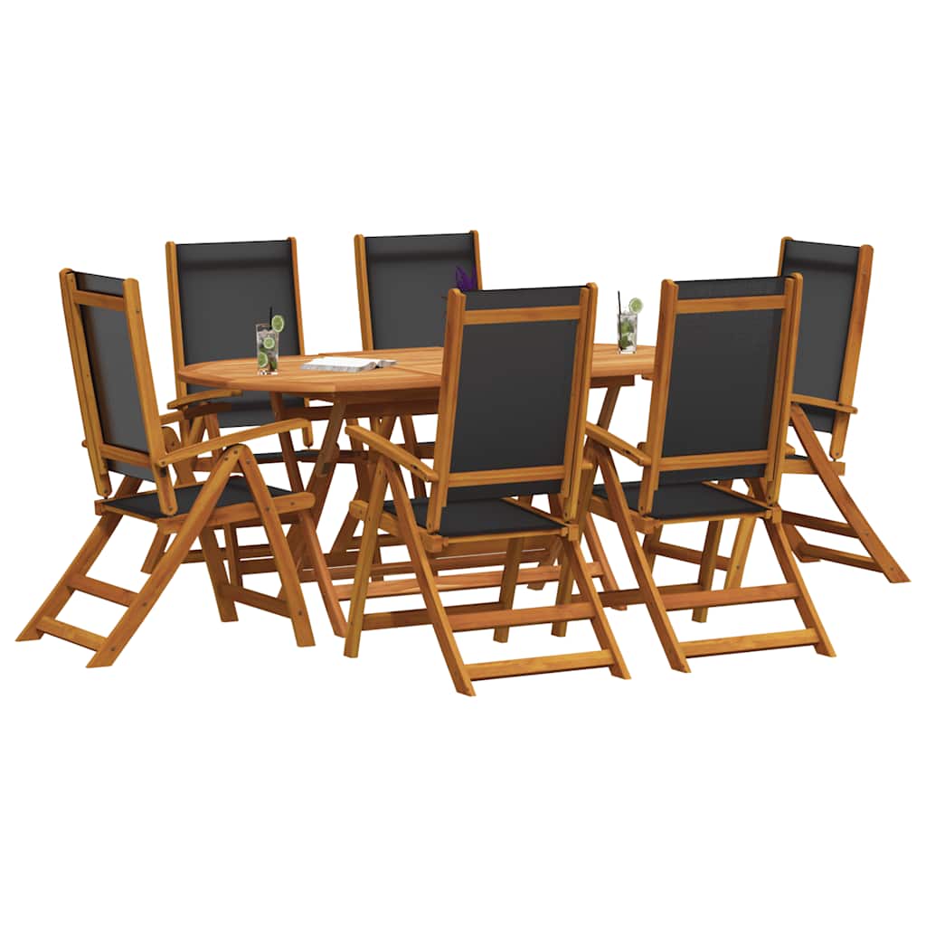 Ensemble à manger d'extérieur 7 pcs Bois d'acacia solide - XIOS