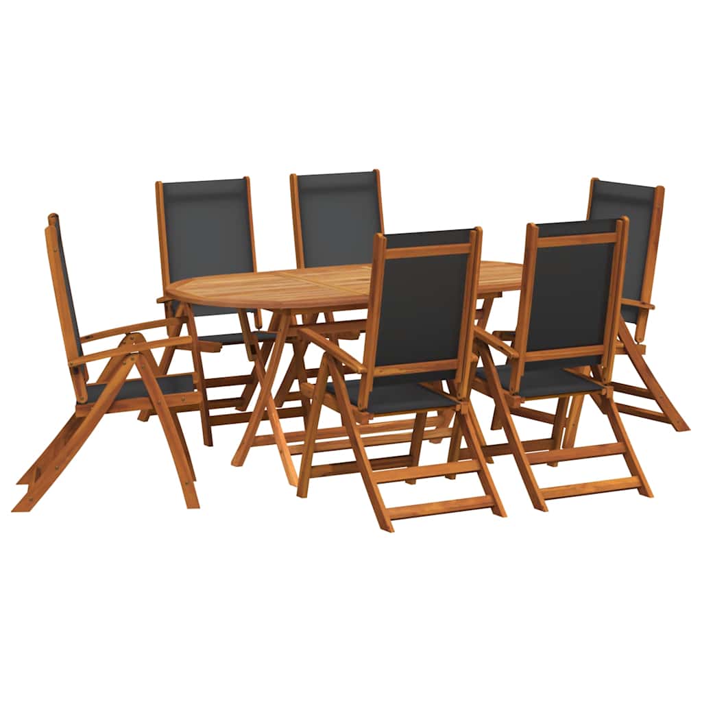 Ensemble à manger d'extérieur 7 pcs Bois d'acacia solide - XIOS