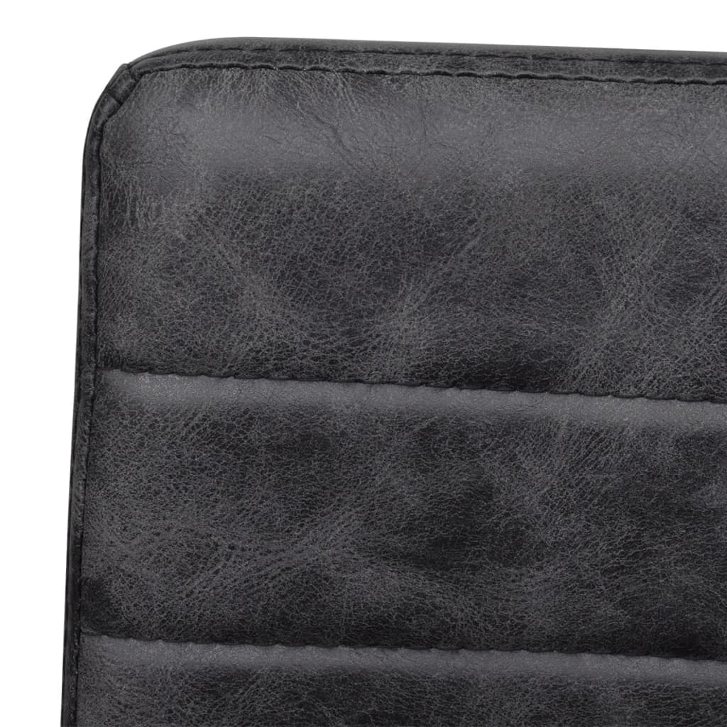 Chaises à manger cantilever lot de 6 noir similicuir - XIOS