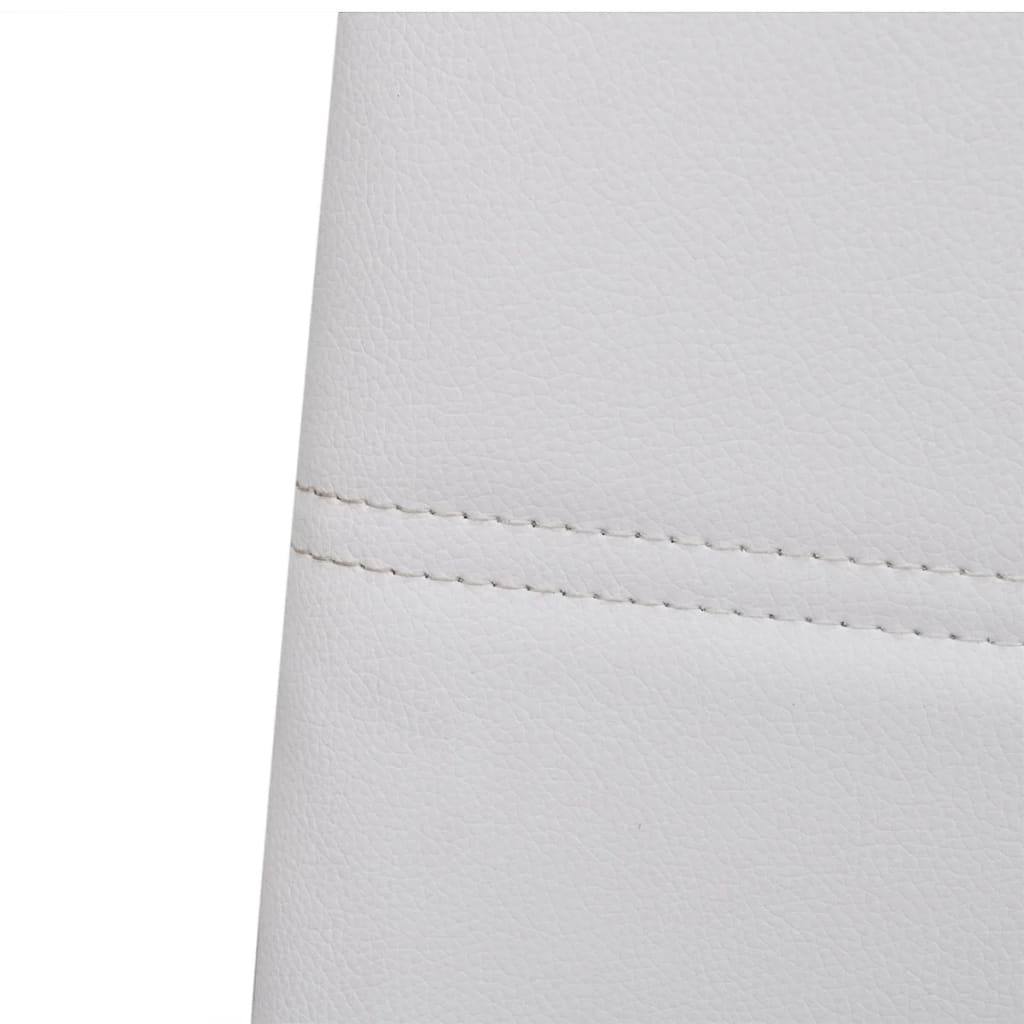 Chaises à manger cantilever lot de 6 blanc similicuir - XIOS