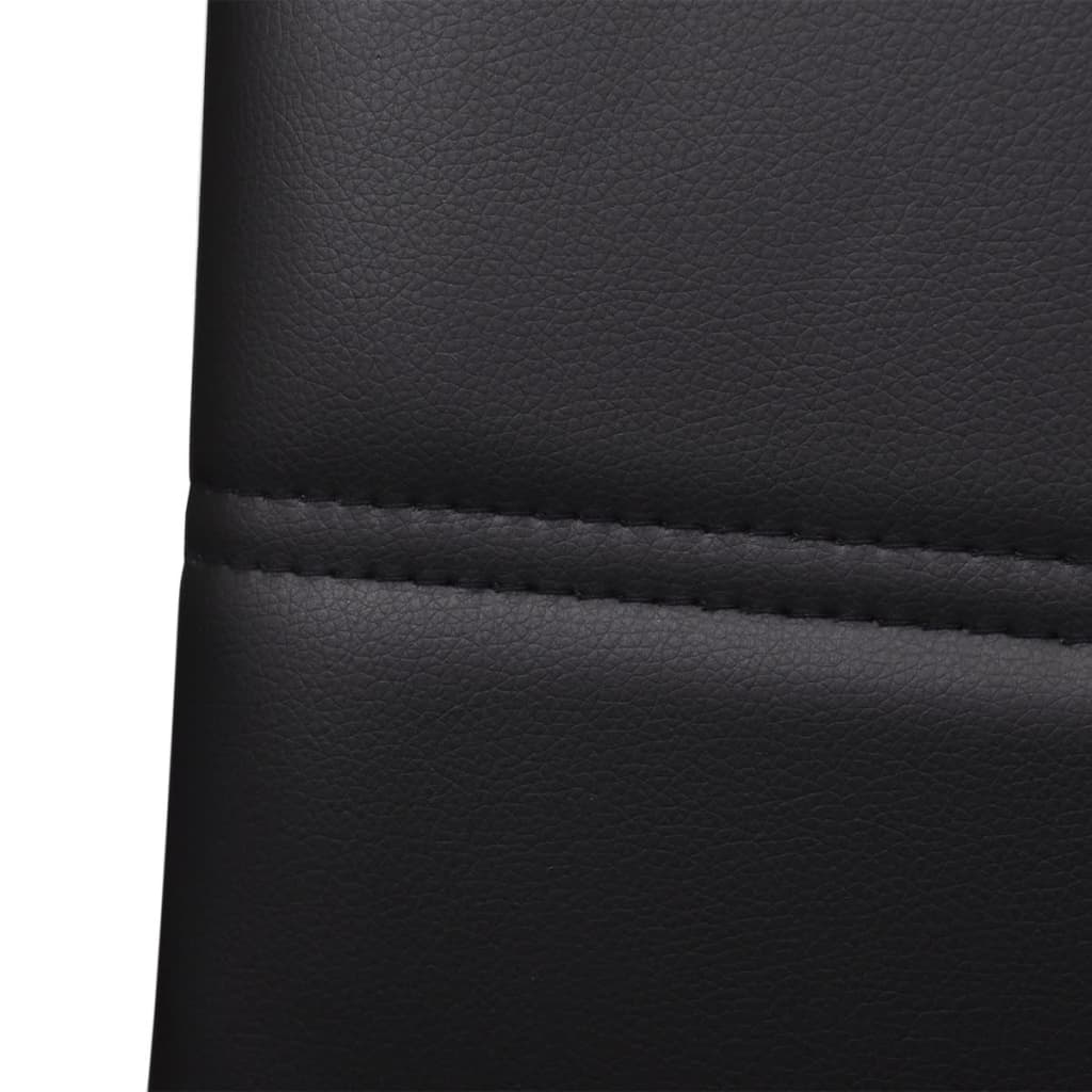 Chaises à manger cantilever lot de 6 noir similicuir - XIOS