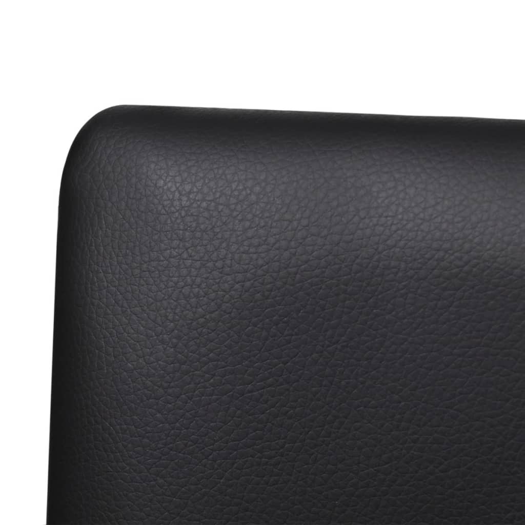 Chaises à manger cantilever lot de 6 noir similicuir - XIOS