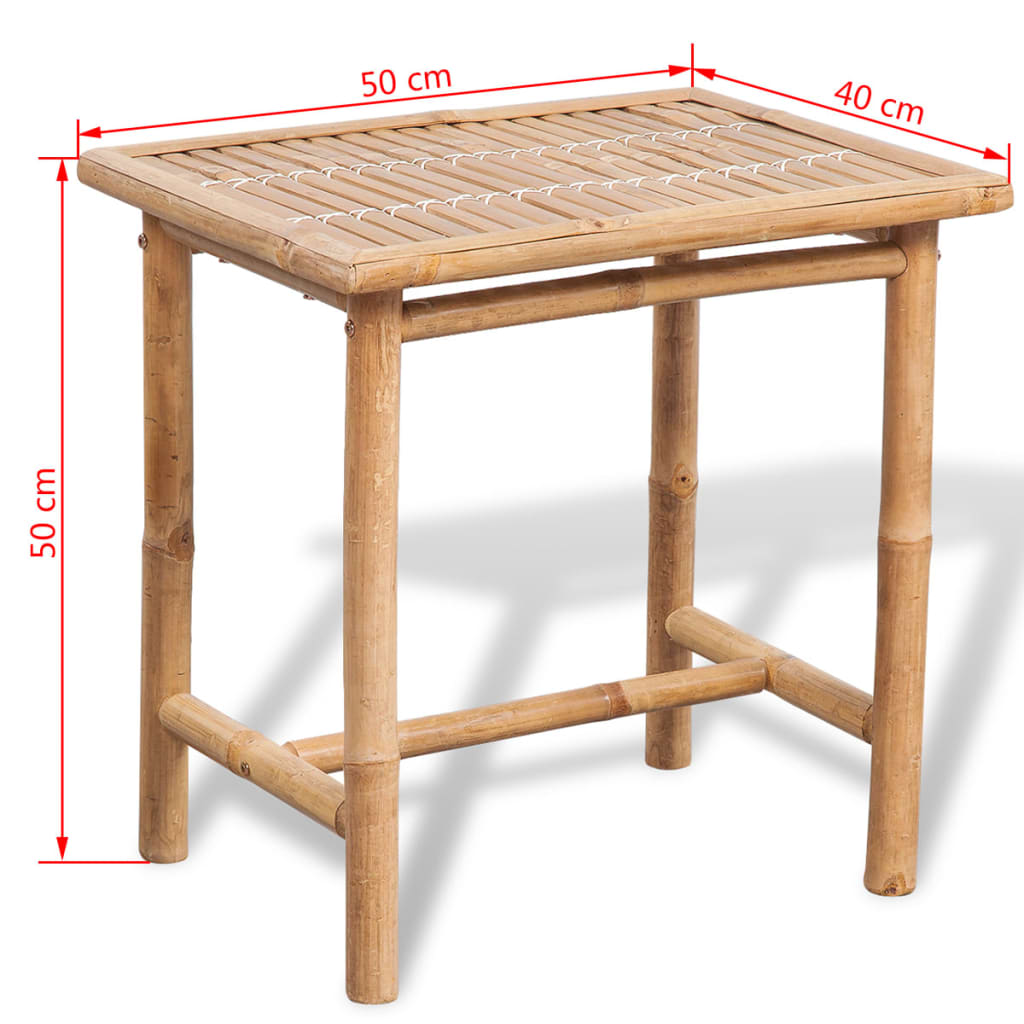 Mobilier de bistro 3 pcs avec coussins Bambou - XIOS