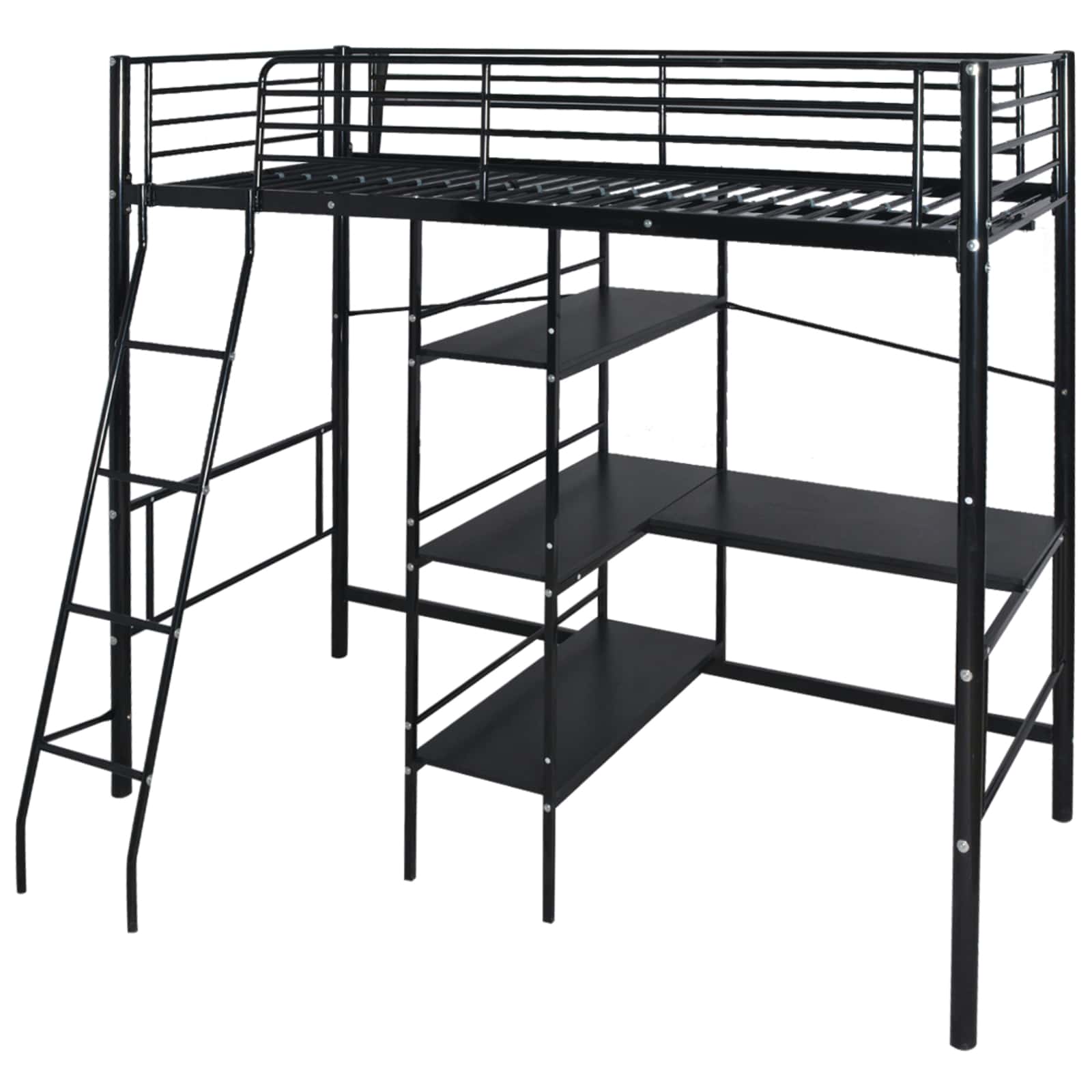 Lit avec matelas Noir 200 x 90 cm Métал - XIOS