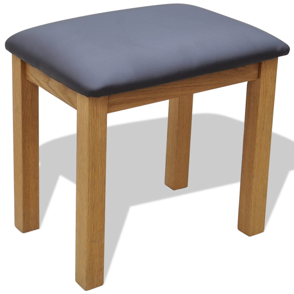 Coiffeuse avec tabouret Bois de chêne massif