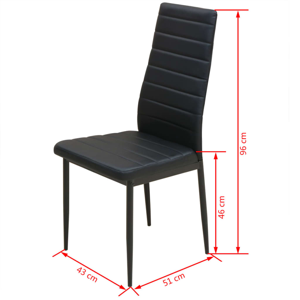 Ensemble de table et chaise de salle à manger 3 pièces noir - XIOS