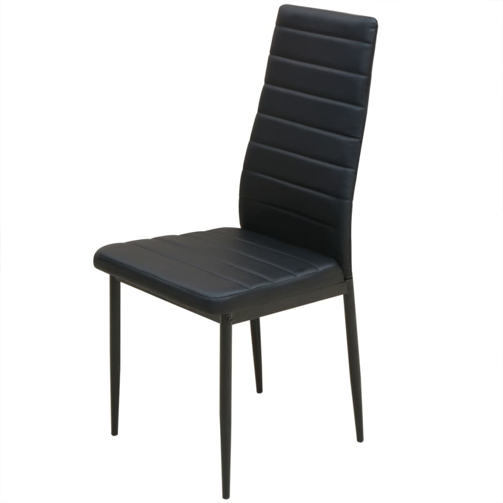 Ensemble table et chaise de salle à manger 5 pièces noir - XIOS