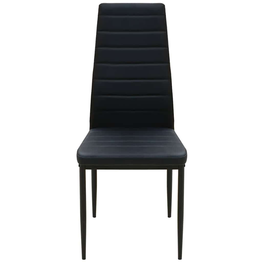 Ensemble table et chaise de salle à manger 5 pièces noir - XIOS