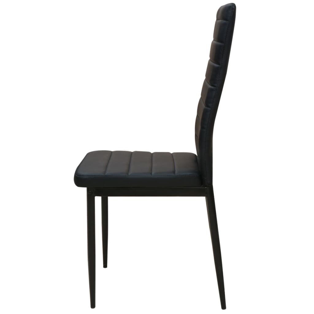 Ensemble table et chaise de salle à manger 5 pièces noir - XIOS