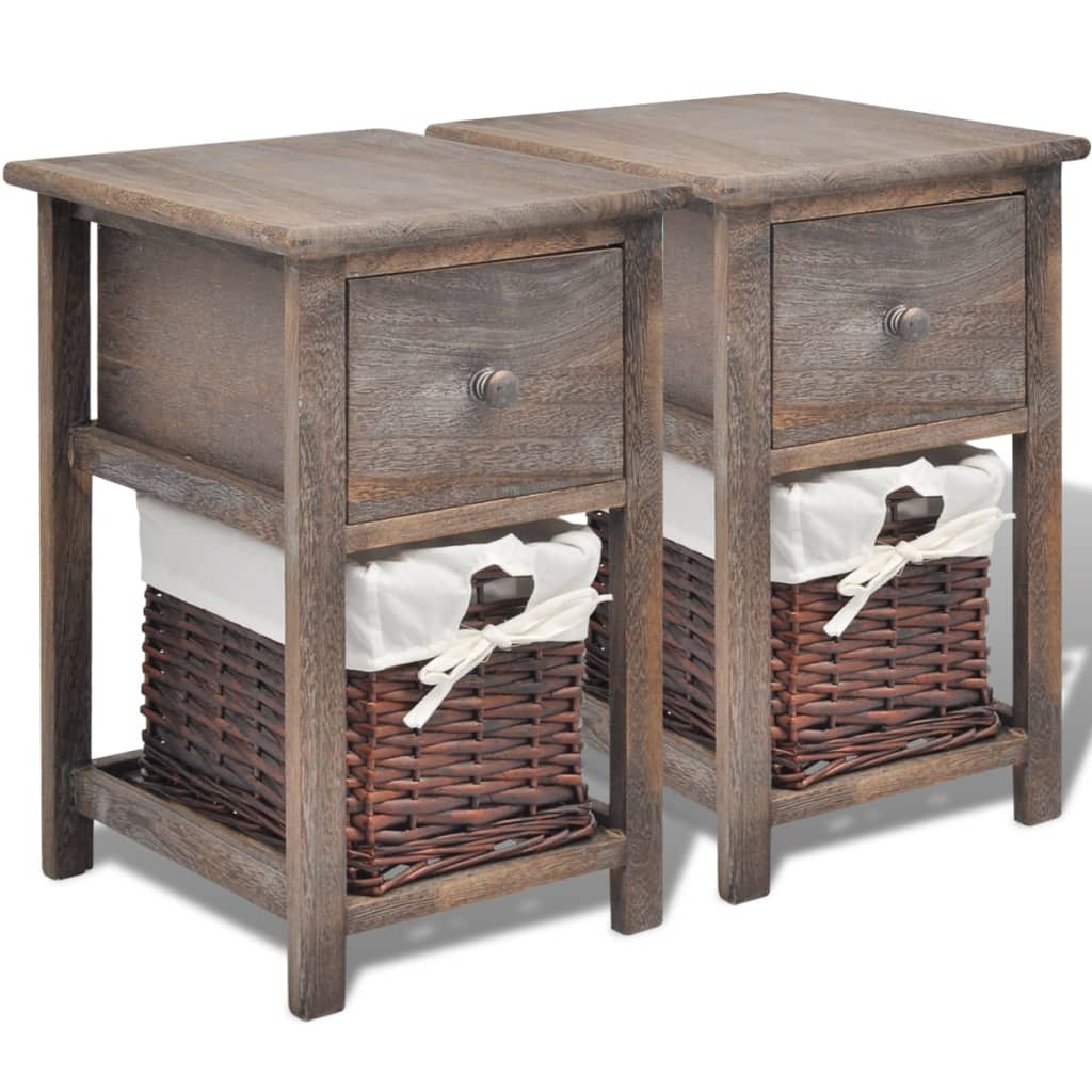 Table de chevet 2 pcs Bois Marron - XIOS