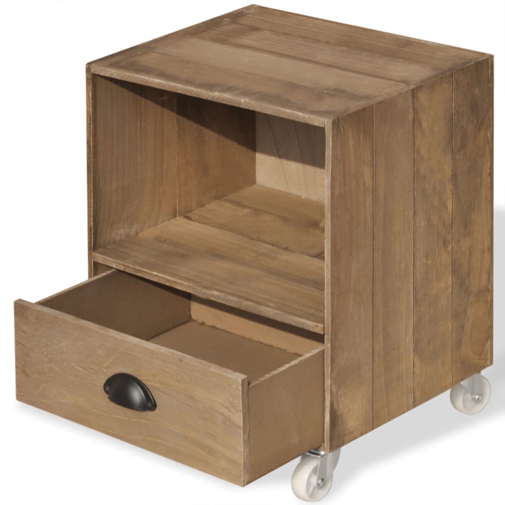 Table de chevet marron bois massif - XIOS