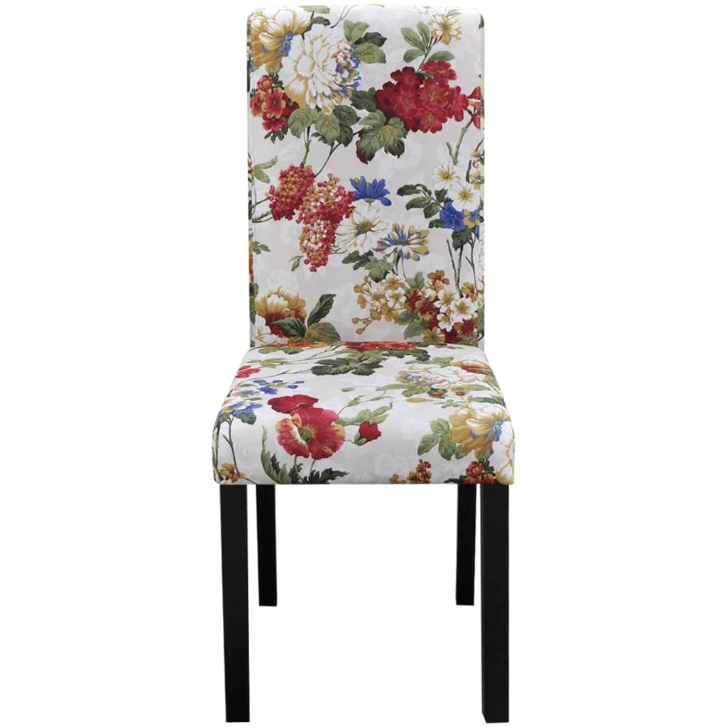 Chaises à manger lot de 6 multicolore tissu - XIOS