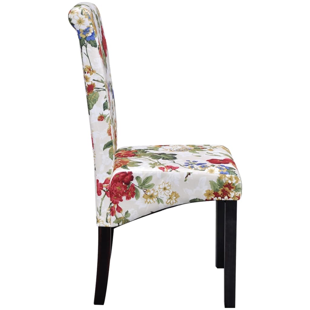 Chaises à manger lot de 6 multicolore tissu - XIOS