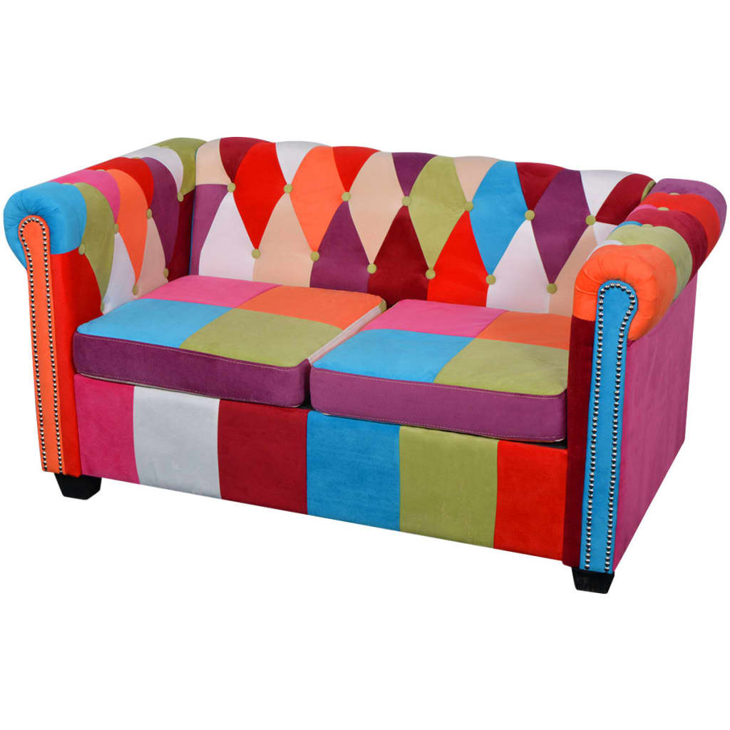 Canapé Chesterfield 2 places tissu - XIOS