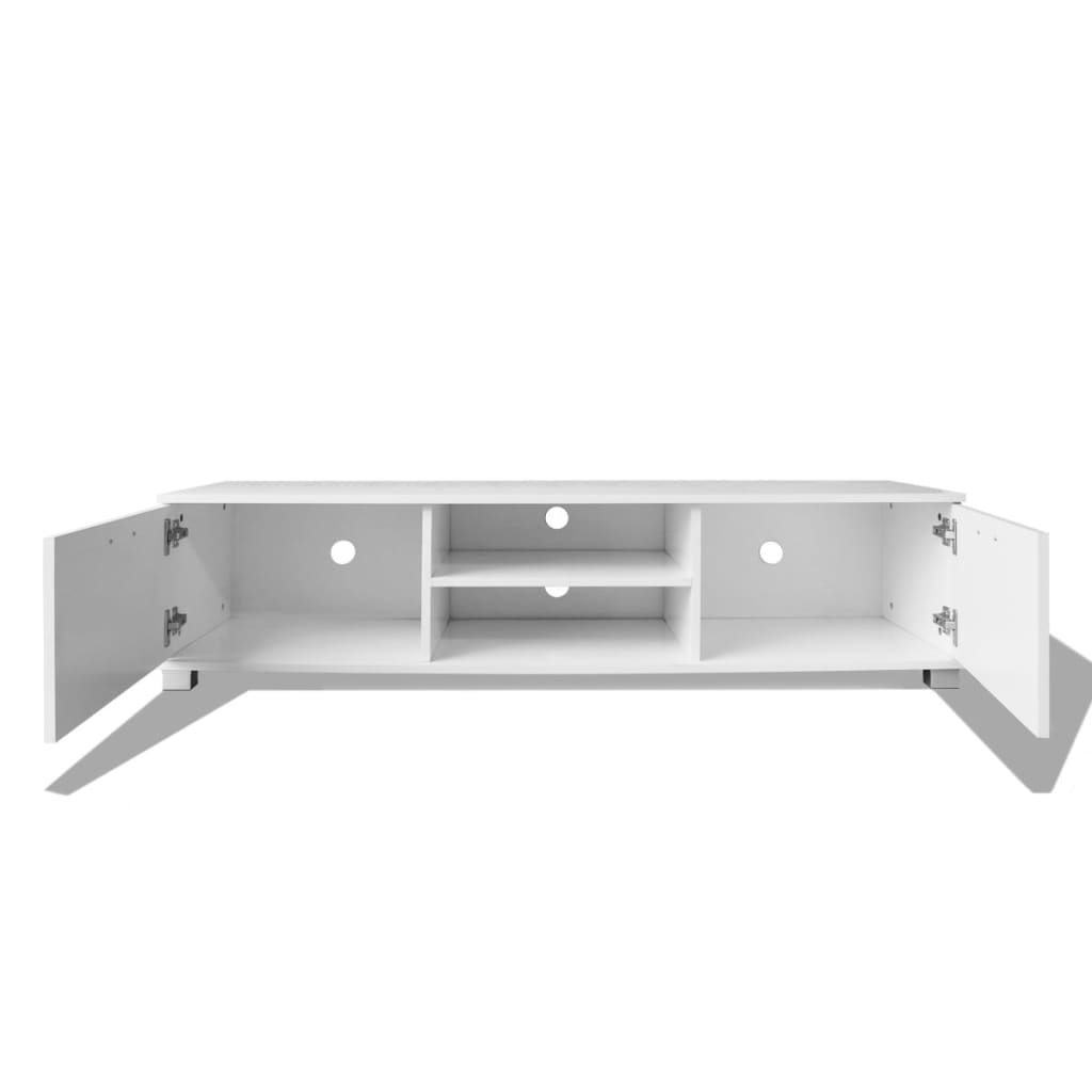Meuble TV Blanc brillant 140x40,5x35 cm - XIOS