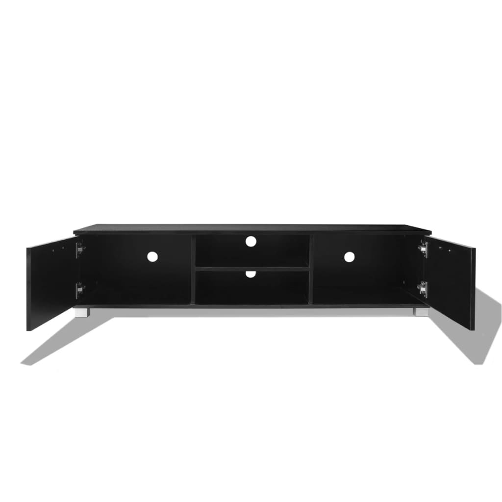 Meuble TV Noir brillant 140x40,5x35 cm - XIOS