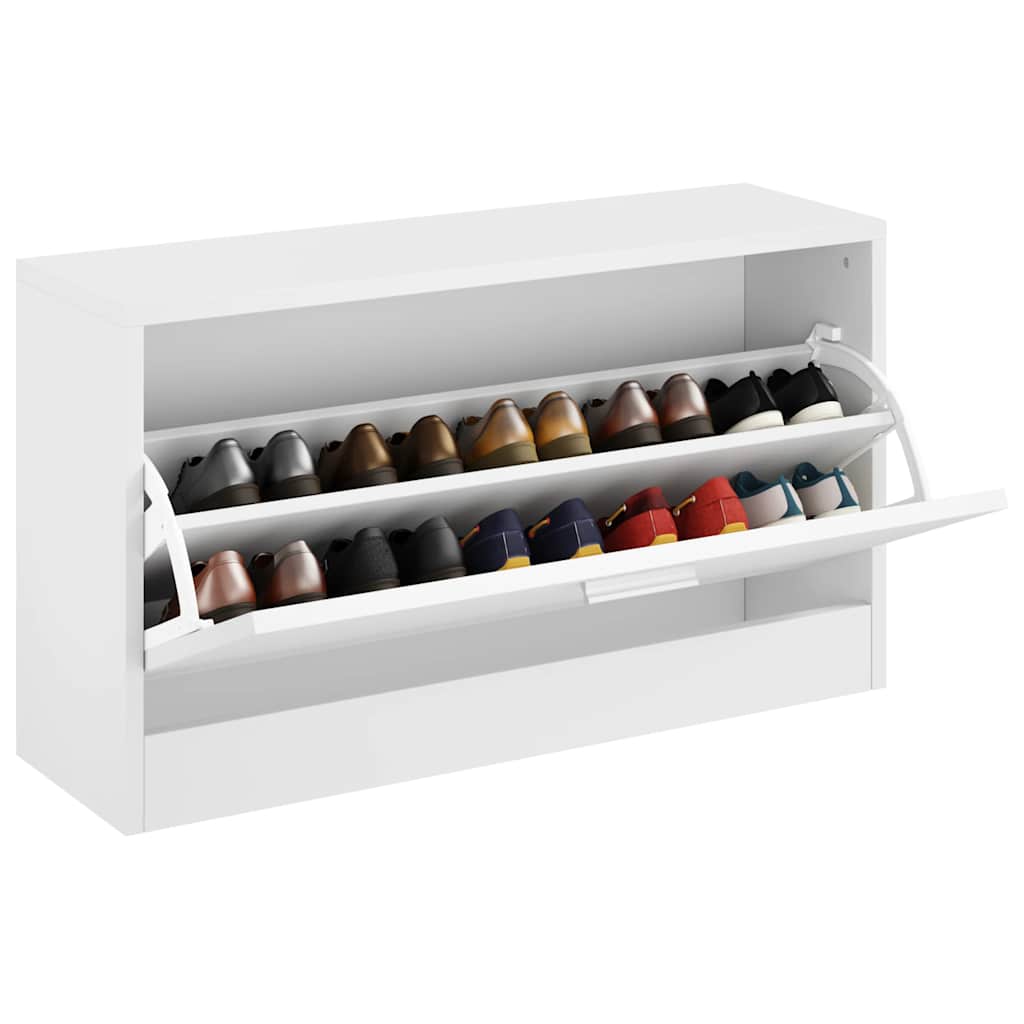 Banc à chaussures 80x24x45 cm Blanc - XIOS