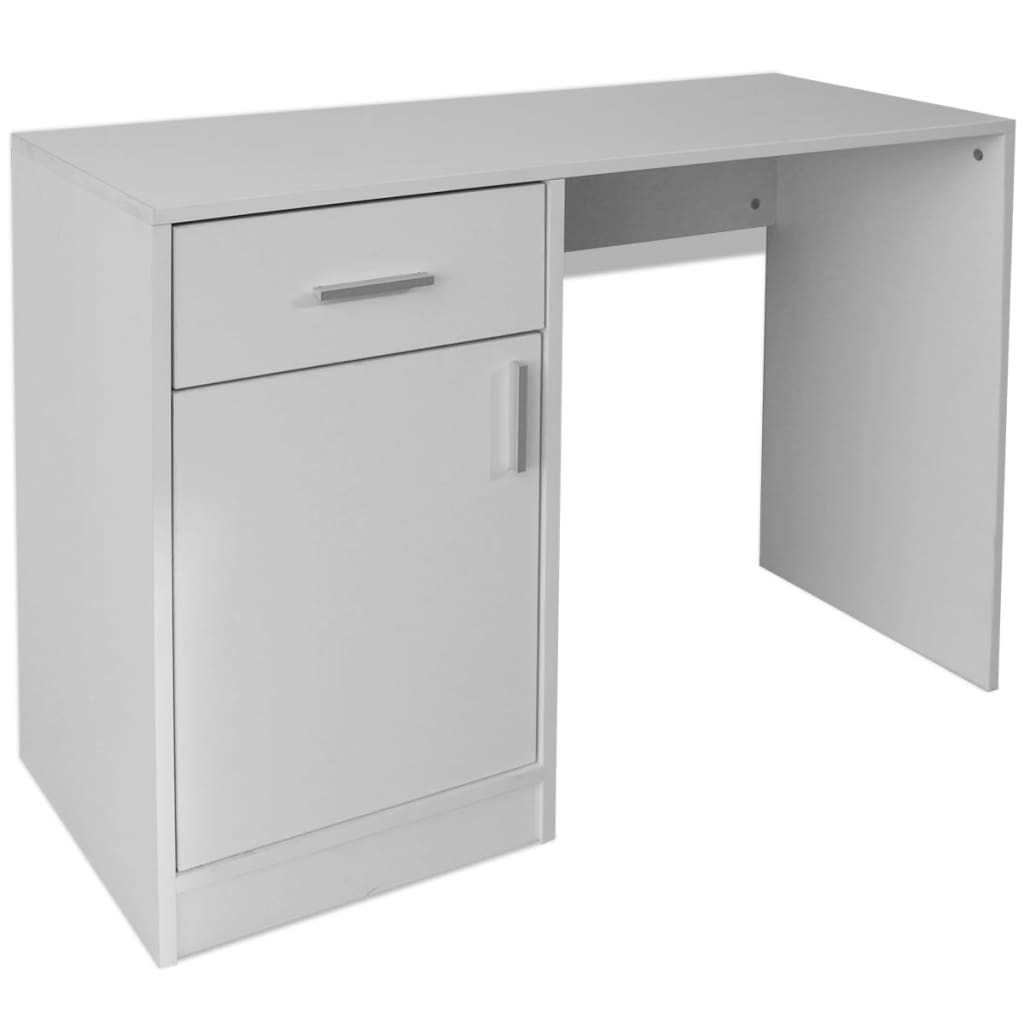 Bureau avec tiroir et placard 100x40x73 cm Blanc - XIOS