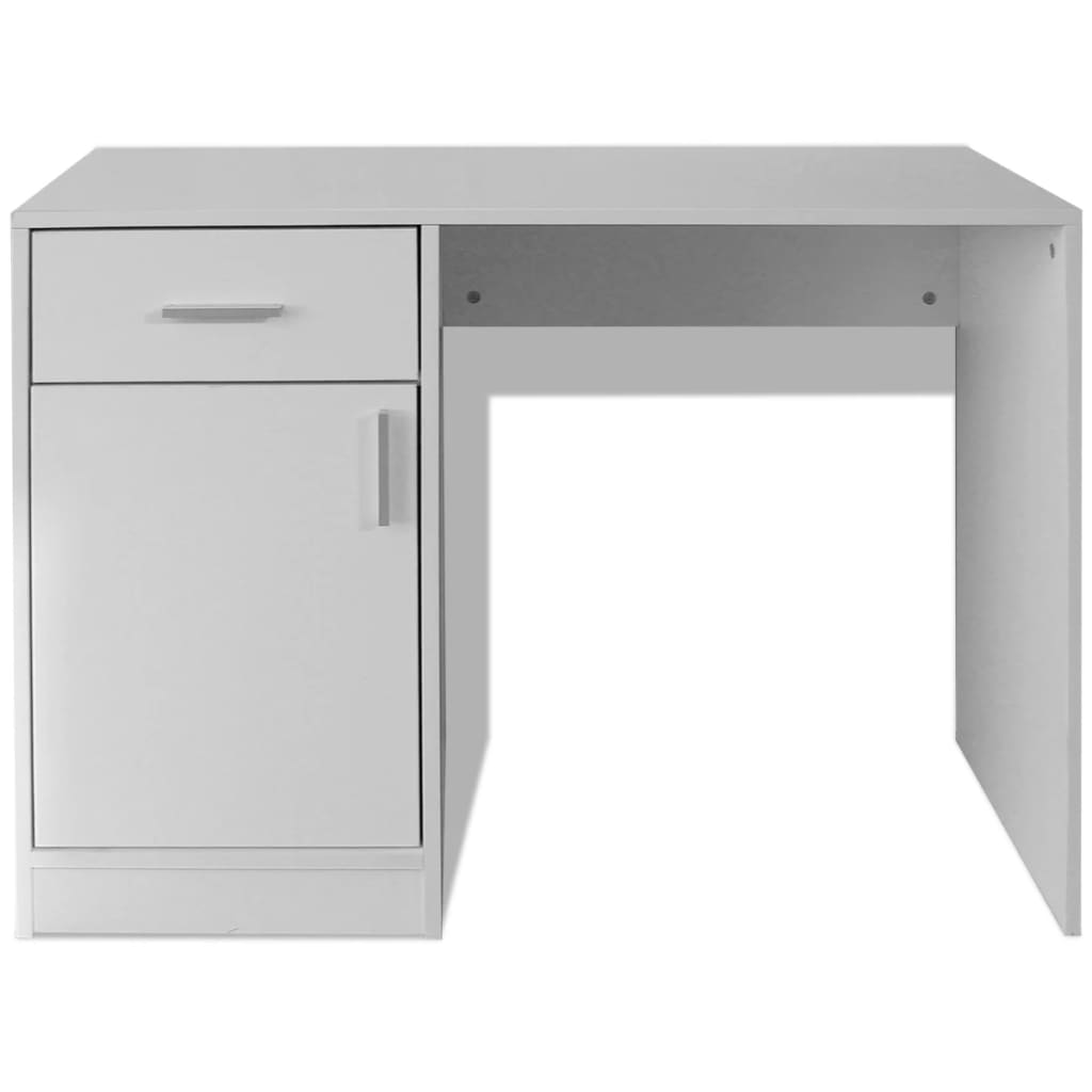 Bureau avec tiroir et placard 100x40x73 cm Blanc - XIOS