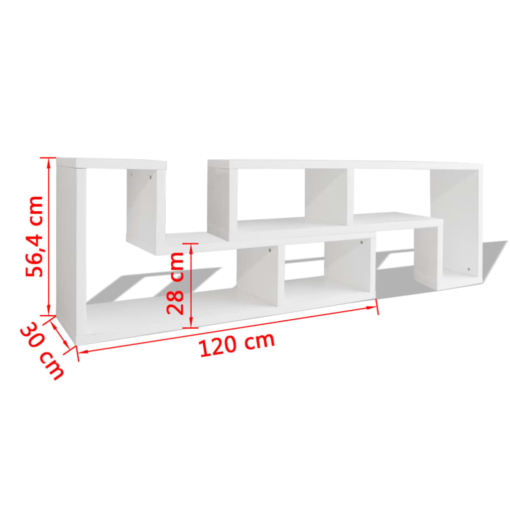 Meuble TV double en forme de L Blanc - XIOS
