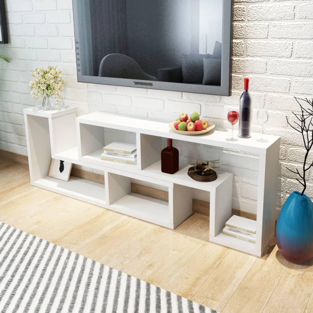 Meuble TV double en forme de L Blanc - XIOS