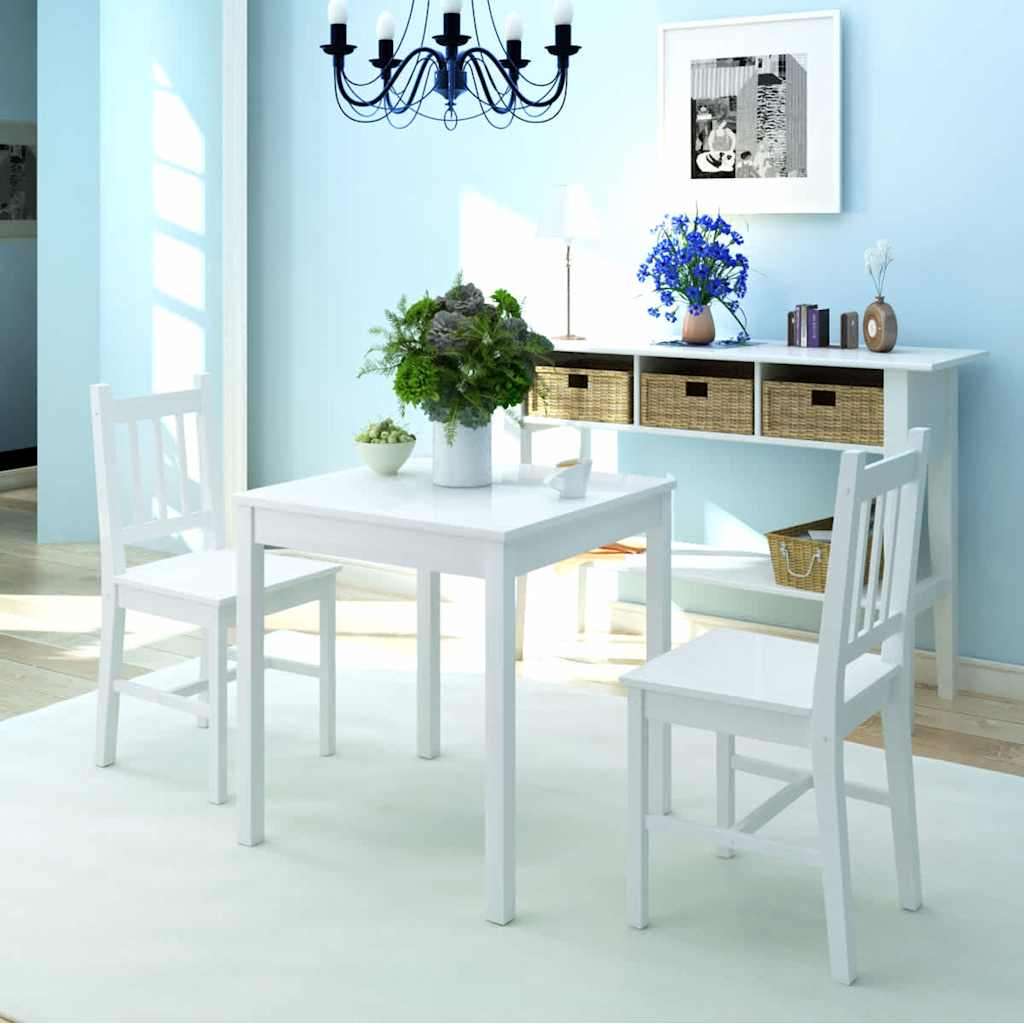 Ensemble de salle à manger trois pièces Pinède Blanc - XIOS