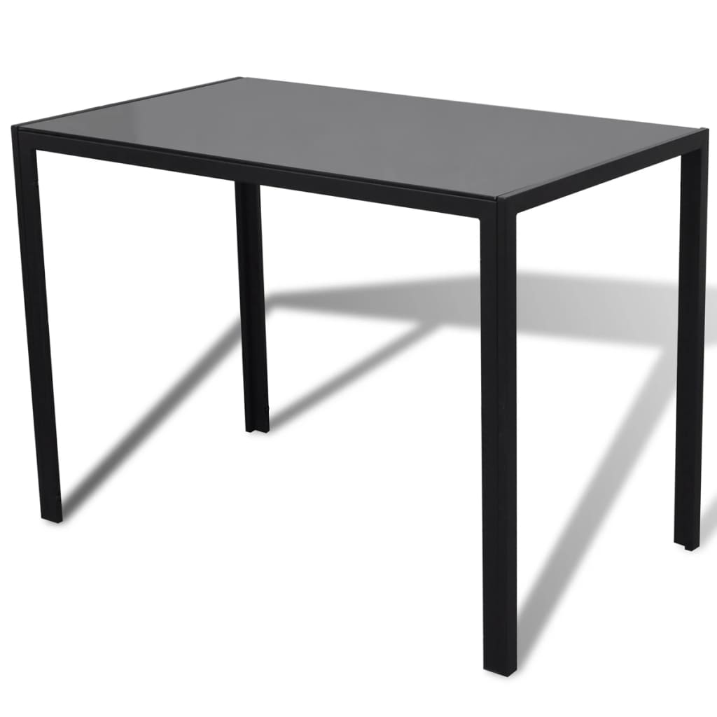 Ensemble de table pour salle à manger cinq pièces noir - XIOS