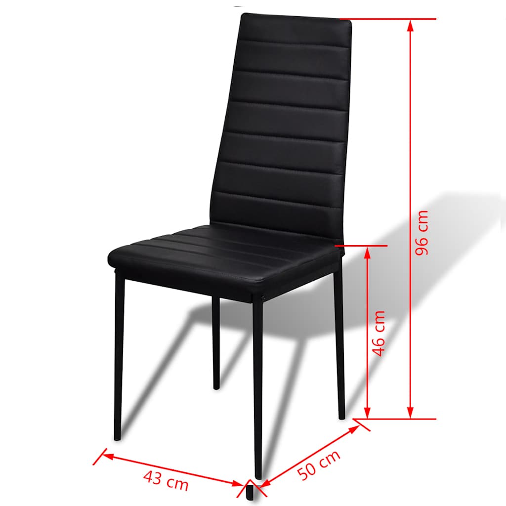 Ensemble de table pour salle à manger cinq pièces noir - XIOS