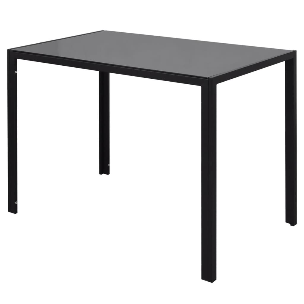 Ensemble de table à manger sept pièces noir - XIOS