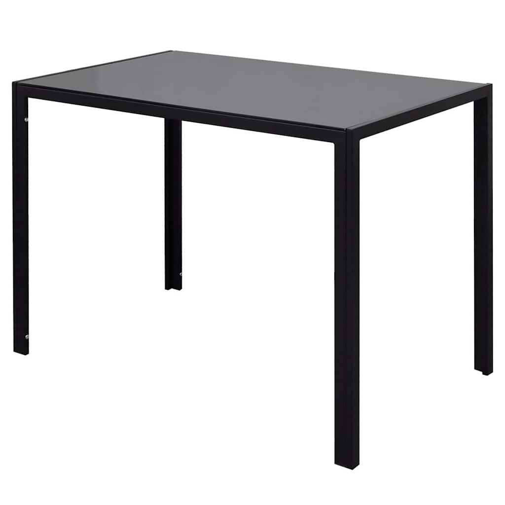 Ensemble de table à manger sept pièces noir