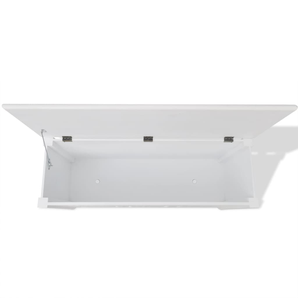 Banc de rangement en style baroque PFDM blanc - XIOS
